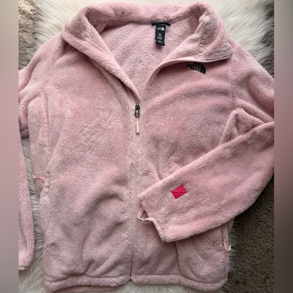 The North Face Light Pink Sherpa Fleece Jacket - Picture 2 of 4
